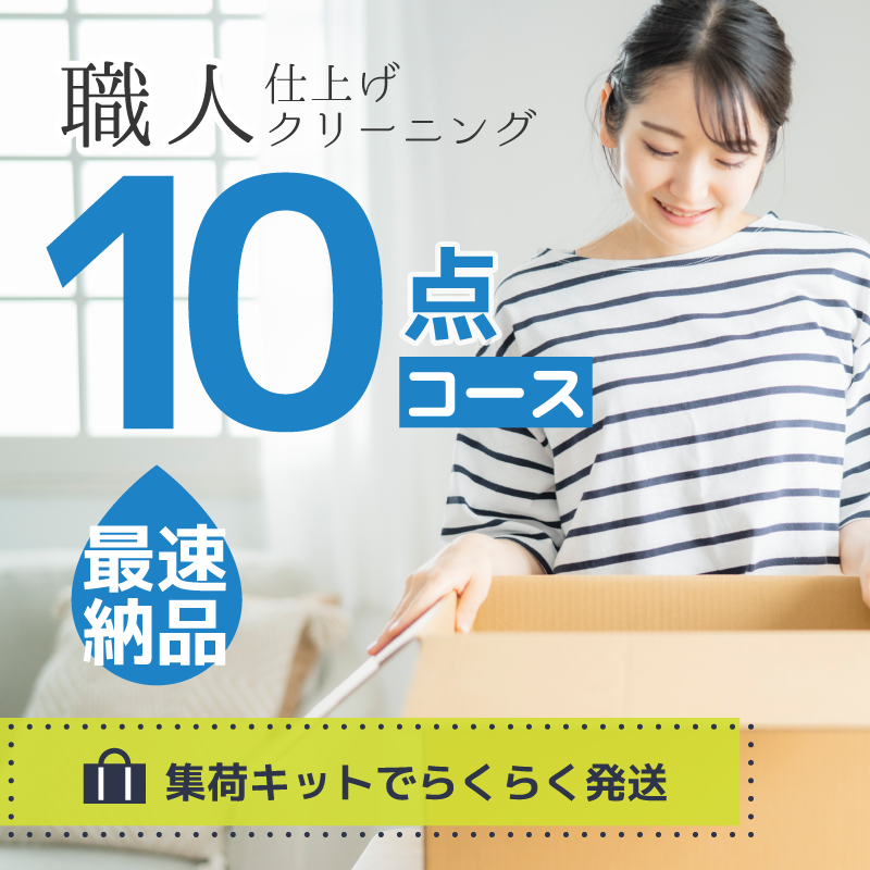 【最速納品可】衣類クリーニング 10着パック