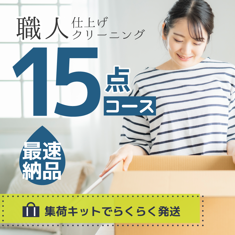 【最速納品可】衣類クリーニング 15着パック