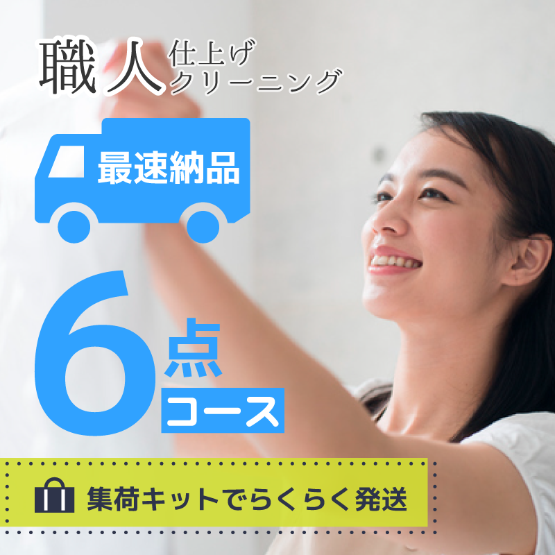 【最速納品可】衣類クリーニング 6着パック
